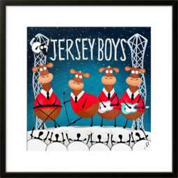 Jersey Boys - Limited Edition Print Original Whimsical Quirky Funny Humour Painting Mervyn Tay Art - thumbnail 3