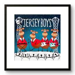 Jersey Boys - Limited Edition Print Original Whimsical Quirky Funny Humour Painting Mervyn Tay Art - thumbnail 2