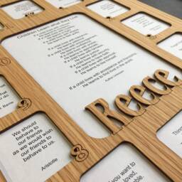 School Years Picture Frame Prek-12Th Grade Personalized, 11x14 Prek Thru 12Th Days Name - Back To - thumbnail 3