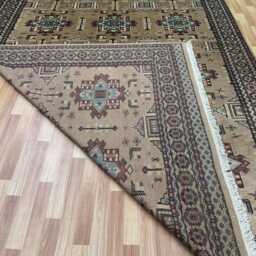 8x12 Khaki Color Bokhara Rug - 2.50x3.65 Kids Room Luxury Area Turkish Fine Quality Afghan - thumbnail 4