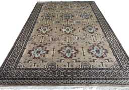 8x12 Khaki Color Bokhara Rug - 2.50x3.65 Kids Room Luxury Area Turkish Fine Quality Afghan