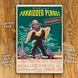 Home Wall Art Print Vintage Forbidden Planet Metal Film Poster Sci Fi Movie Advert B Plaque, Waterproof, 200mm X 305mm - thumbnail 2