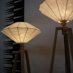 Tripod Floor Lamp Tripod Retro 60 - 70S Cocoon Design Floor Lamp Standard - thumbnail 2