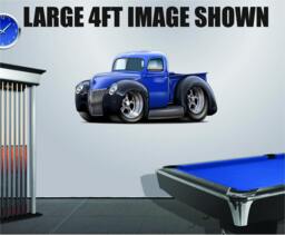 1940 Ford Hotrod Truck Vinyl Decal Officially Licensed Wall Art - thumbnail 1