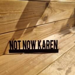 Not Now Karen Door Topper, Shelf Decor, Wall Quirky Home Interior Gift, Door Decoration - thumbnail 3