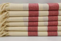 Red Striped Towel, Handmade Towel, Peshtemals, Turkish Towel, Large Towel, 37''x79'', Turkish Peshtemal, Beach Towel, Bohemian Towel, B3-Kolon