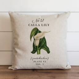 Calla Lily Pillow Cover - 18 X 20 Botanical Floral Spring Home Decor Summer Throw Garden - thumbnail 1