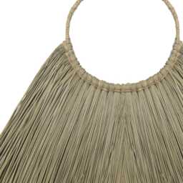 Large Seagrass Fan Wall Hanging Rattan Hoop Boho Natural Home Decor - thumbnail 4