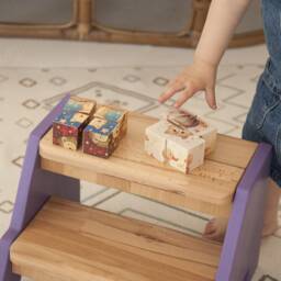 Baby Blocks Set With Animals, Gender-Neutral Toddler Gift, Welcome Baby, Unique Gifts, Bunny Natural Wood Blocks, Educational Toy - thumbnail 2
