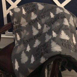 Fleece Throw Blanket, Sherpa Backed Camo Throw, Moose Deer Blanket - thumbnail 3
