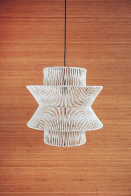 Handmade Macrame Chandelier, Modern Farmhouse Lighting, Plug-In Ceiling Light - image 1