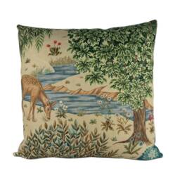 William Morris - The Brook Tapestry Linen Classic English Medieval Designer Cushion Cover Luxury Throw Pillow Handmade Home - thumbnail 3