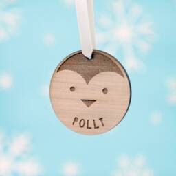 Personalised Animal Tree Decorations - Personalized Wooden Christmas Baubles Childrens Gift Ideas Reindeer Bear Penguin Festive - thumbnail 3