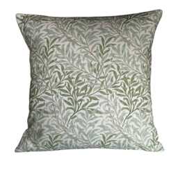 "William Morris Willow Bough Sage Green Cushion Cover 16"" 18" - thumbnail 1
