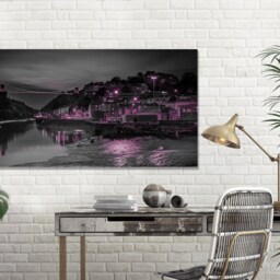 Bristol Clifton Suspension Bridge Hotwells Panoramic Purple , Home D??cor Canvas Print Art Framed - thumbnail 3