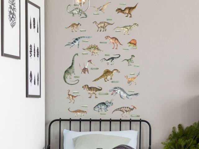 Named Dinosaur Wall Sticker Pack, Names Decals, Stickers For Walls, Themed Room, Nursery - image 1