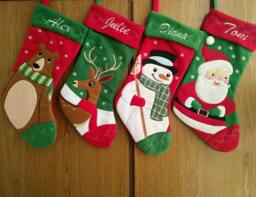 On Sales Personalized Christmas Stocking Holidays Decoration Snowman Monogram Stockings Ornaments/4 Styles