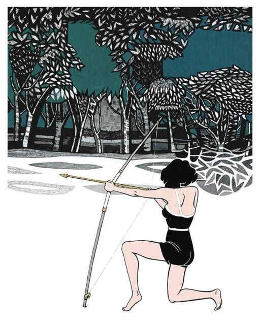 Defend - Gicl??e Print Of Original Gouache + Watercolor Ink Painting - image 1