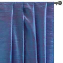 Blue & Pink Silk Dupioni Curtain Panels - Rod Pocket, Grommet, Box Pleat, Three Pinch Tab Top & Plain Ring Top - thumbnail 1