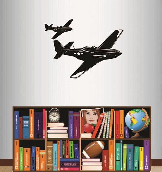In-Style Decals Wall Vinyl Decal Home Decor Art Sticker Airplane Plane Military Jet Fighter Boys Kids Room Removable Mural Design 153 - image 1