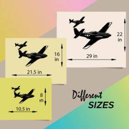 In-Style Decals Wall Vinyl Decal Home Decor Art Sticker Airplane Plane Military Jet Fighter Boys Kids Room Removable Mural Design 153 - thumbnail 2