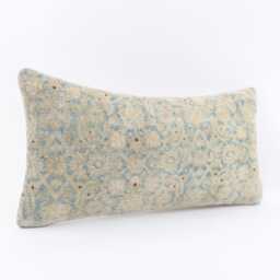 Bohemian Kilim Lumbar Pillow Cover, Turkish Wool - 12x24 - thumbnail 3