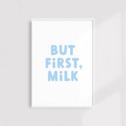 But First Milk Print Colorful Nursery Decor - thumbnail 3