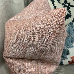 Modern Orange Cushion Cover - Sofa Bed Pillow Cover, Decorative Livingroom Home Accesories , Handmade John Lewis Weave Fabric - thumbnail 3