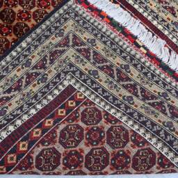 High Quality Handmade 3'4x4'10 Turkmen Khuaja Roshnai Rug, Hand-Knotted 3x5 Afghan Living Room Bedroom Tribal Red Bukhara Rug - thumbnail 4