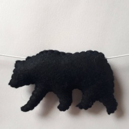 Bear & Mountain Garland, Kid's Wall Hanging, Felt Nursery Adventure Themed Bedroom Decoration, Decor, Boys - thumbnail 2