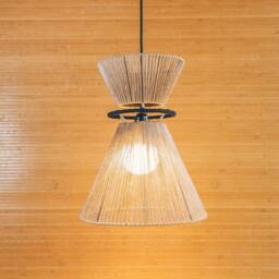 Ceiling Light, Farmhouse Lighting, Hanging Lights, Macrame Lamp Shade, Modern Chandelier - thumbnail 2