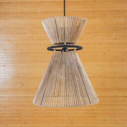 Ceiling Light, Farmhouse Lighting, Hanging Lights, Macrame Lamp Shade, Modern Chandelier - thumbnail 3