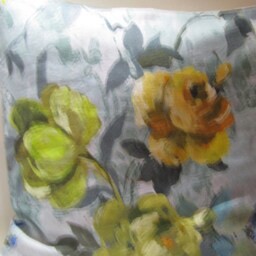Designers Guild 100% Linen Fabric Veronese Duck Egg Cushion Cover Floral Design 4 - thumbnail 4