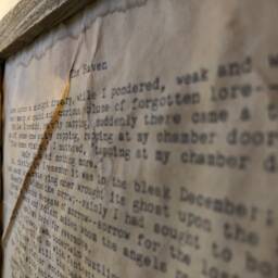 The Raven Poem Print - Edgar Allan Poe Wall Art Set Of Handmade Vintage Style Framed in Barnwood Or Unframed - thumbnail 3