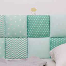 Kids Headboard, Hanging Custom Wall Panels For Bed Head & Side, Montessori Child's Room Soft Pads Pillows - thumbnail 2