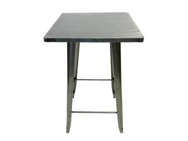 Metal High Table Tolix For Bar Stool Bistro Outdoor Garden Furniture, Silver Industrial Counter Kitchen Pub - image 1
