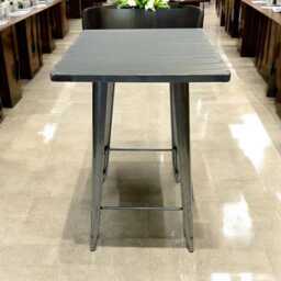 Metal High Table Tolix For Bar Stool Bistro Outdoor Garden Furniture, Silver Industrial Counter Kitchen Pub - thumbnail 3