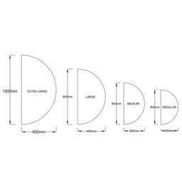Luna??? Semicircular Minimalist Mirror With Brass Frame, Customisable - thumbnail 4