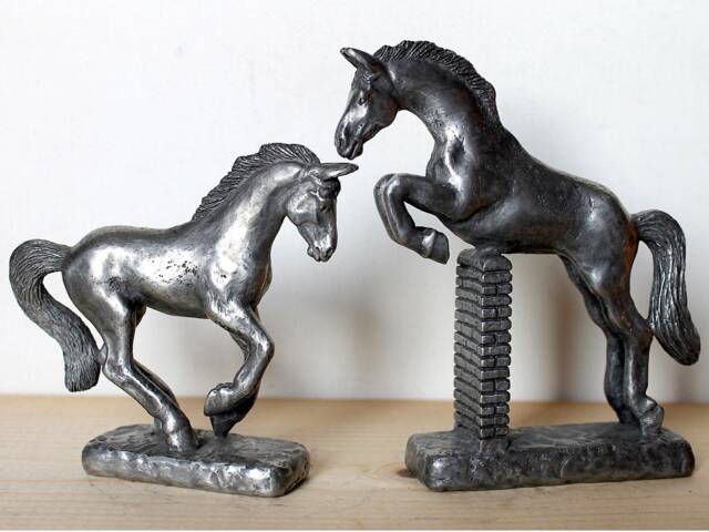 Pewter Sculptures By The Sculptor Giuseppe Albano - Horse Theme - image 1