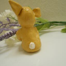 Ooak Art Handmade Pure Sculpt Easter Bunny With Carrot - thumbnail 4