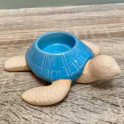 Small Ceramic Tealight Turtle Candle Holder Seaside Beach Nautical Home Decoration Ornament - thumbnail 1