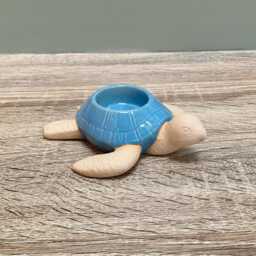 Small Ceramic Tealight Turtle Candle Holder Seaside Beach Nautical Home Decoration Ornament - thumbnail 2