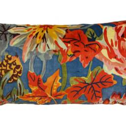 stunning Designer Floral Velvet Cushion Cover - Handmade Throw Pillow Luxury Home Decor - thumbnail 2