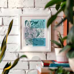 Coastal Flatlay Wall Art Print - Vintage Poster Design, Archival Quality Matte Fine Art Print. Risograph Print, Nautical Beach Gift - thumbnail 3