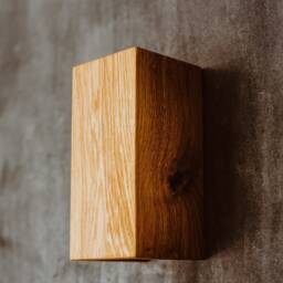 Handmade Oak Wall Lamp, Wood Sconce - Aurora M, Light Fixture, Night Light - thumbnail 3