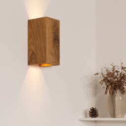 Handmade Oak Wall Lamp, Wood Sconce - Aurora M, Light Fixture, Night Light - thumbnail 2