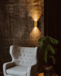 Handmade Oak Wall Lamp, Wood Sconce - Aurora M, Light Fixture, Night Light - thumbnail 1