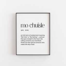 Mo Chuisle Irish Definition Print - Unique Gift For Loved Ones Phrase Wall Art Heartfelt Decor Romantic Celtic - thumbnail 2