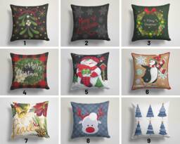 Christmas Cushion Cover/Snowman Pillow Cover/Christmas Gift/Christmas Decoration/Christmas Eve Gift/Kids Gift/Red Case