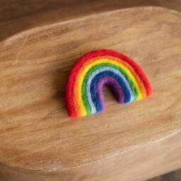 Newborn Rainbow Felted Wool Prop, Newborn Prop, Felted Star Photography Props, Newborn Moon Stars Set - thumbnail 4